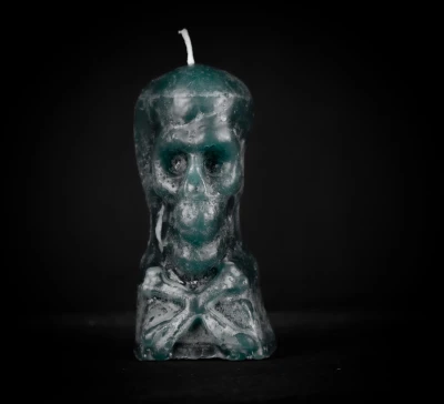 Skull Money Candle